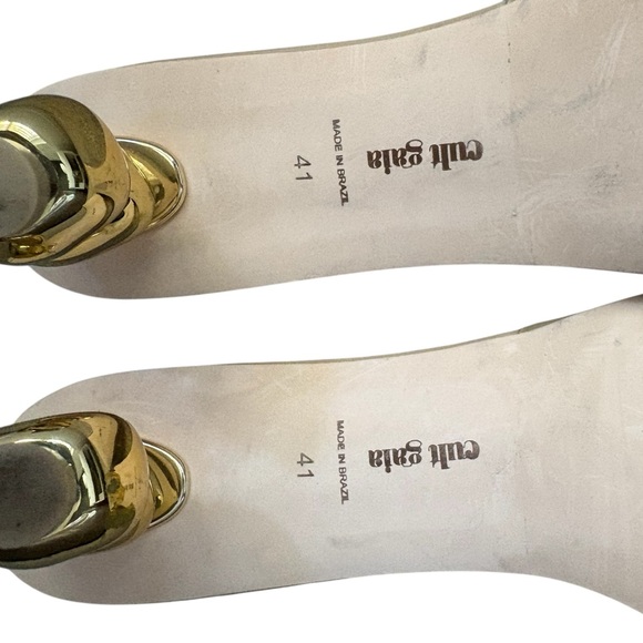 Cult Gaia Gigi Metallic Sphere-Heel Vinyl Sandals Size 41/Fits like a 10 - Picture 12 of 16